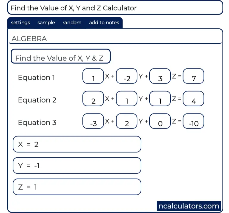 3 system of equations solver