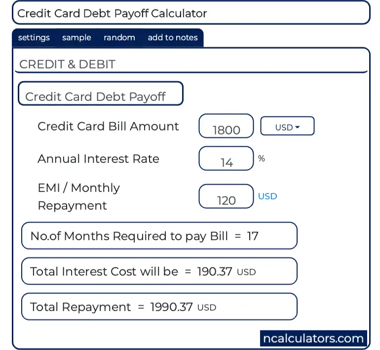 how to pay off credit cards faster calculator