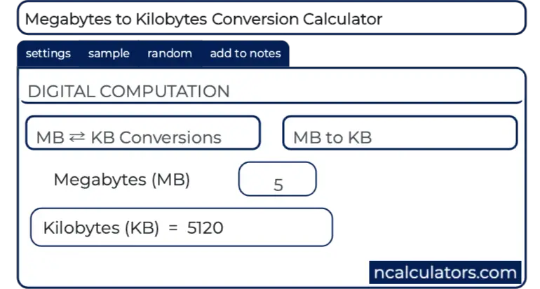 Kilobyte Conversion Chart
