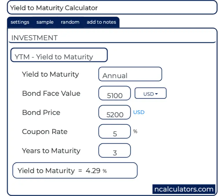 25 Yield To Maturity Of A Bond Fund 195017 Yield To Maturity Of A 4662