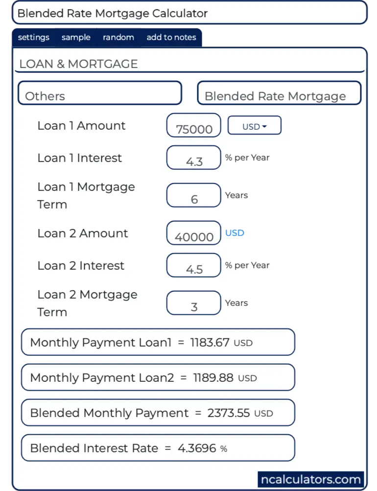 rate calculator mortgage