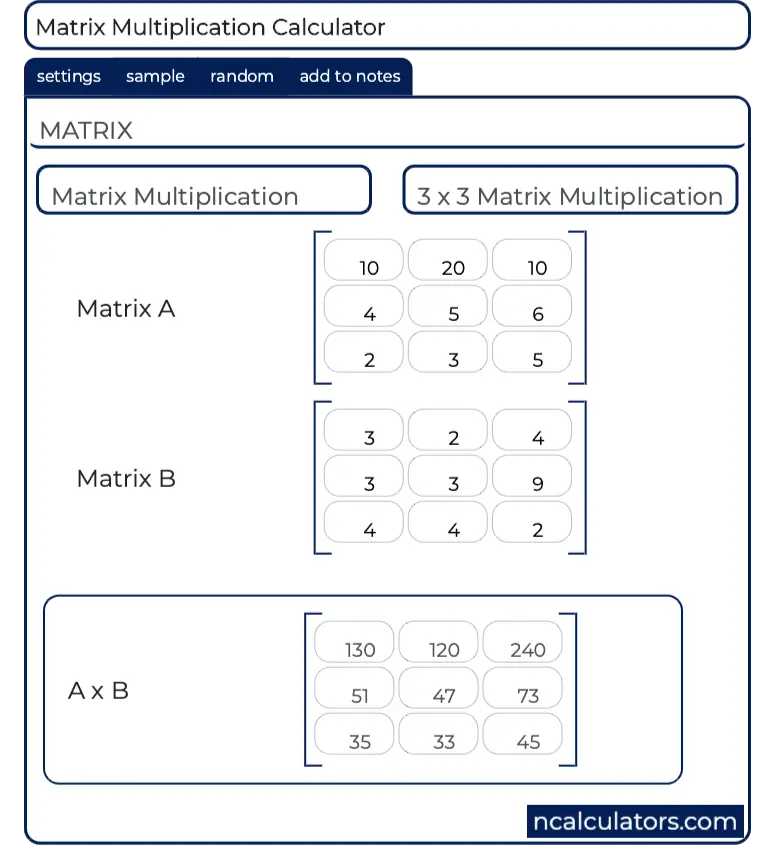 3x3 Matrix Multiplication Worksheets