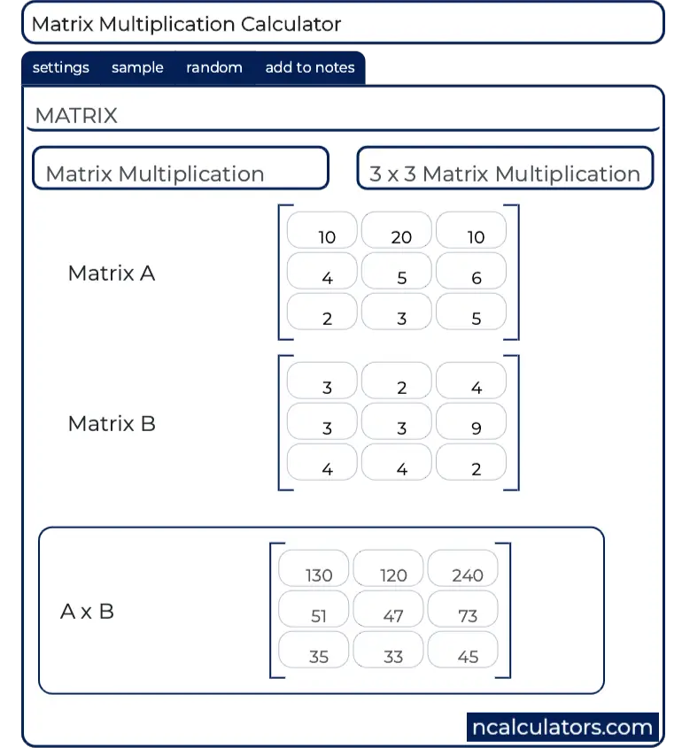 multiplication matrix 3 3x3 Calculator Matrix Multiplication