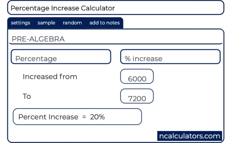 percent increase calculator