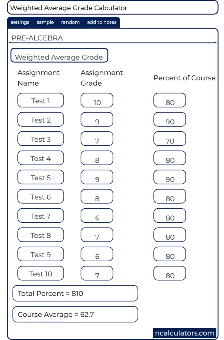 grade calculator