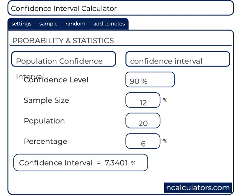 Confidence Interval Calculator