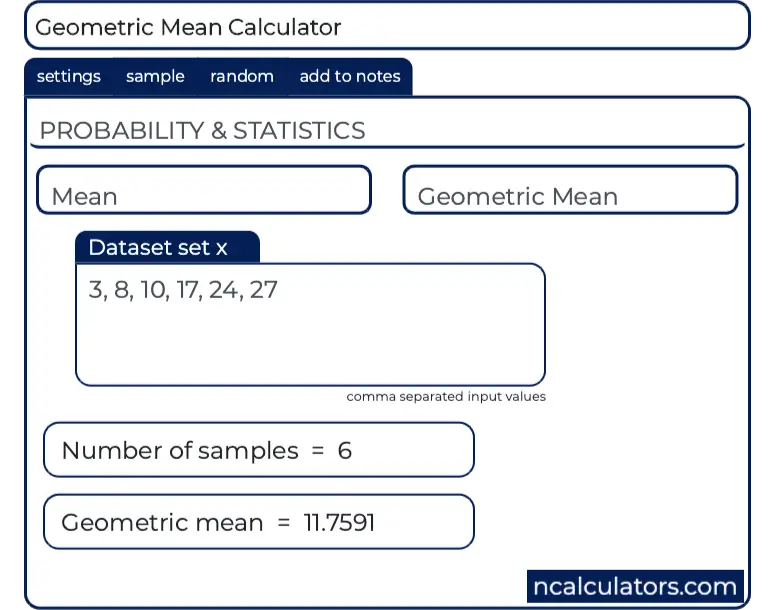 how to find geometric mean calculator