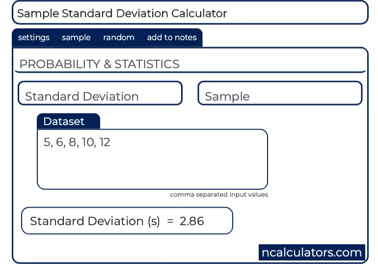 Standard Deviation Chart Online