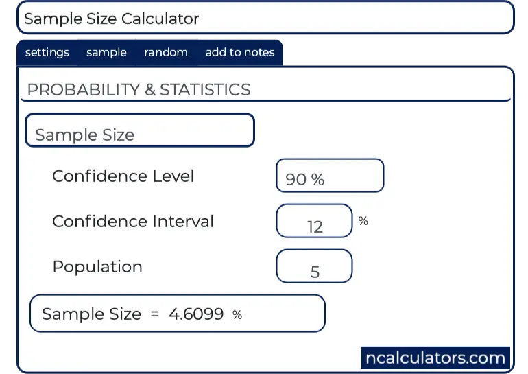 Sample Size Calculator