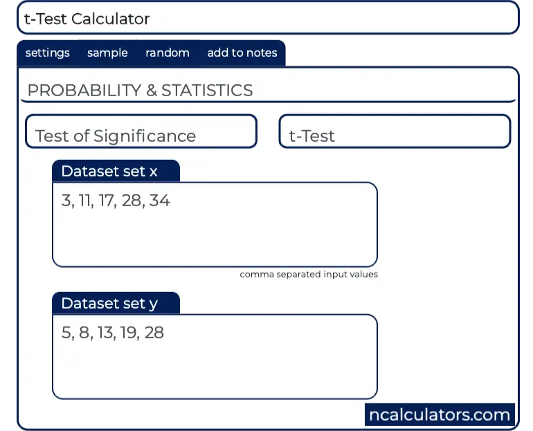 test statistic for this hypothesis test calculator