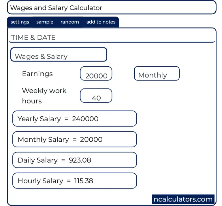 money per hour calculator